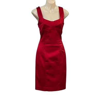 Cue Womens  Size 8 Bodycon Dress / Mini Dress / Party Dress / Sleeveless Dress  Red 
