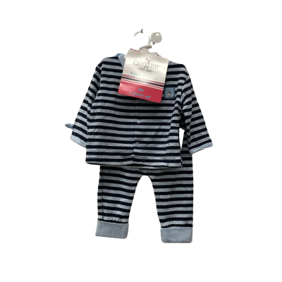 OshKosh Kids  Size 00 3 Piece Set Black  / Blue / Striped 