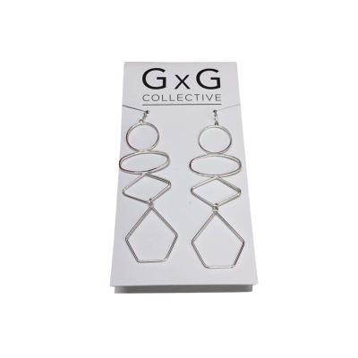G X G Collective Lorna Drop Silver Earrings - BNWT - RRP$39.95 