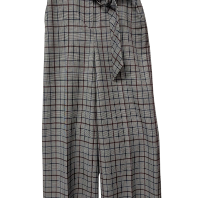 Ted Baker Womens Grey Checked Wide Leg Pants / Size 2