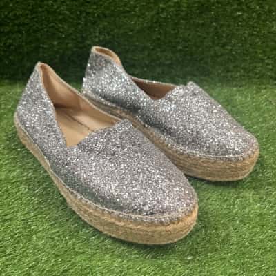 Obus Silver Sparkle Shoes Size 39