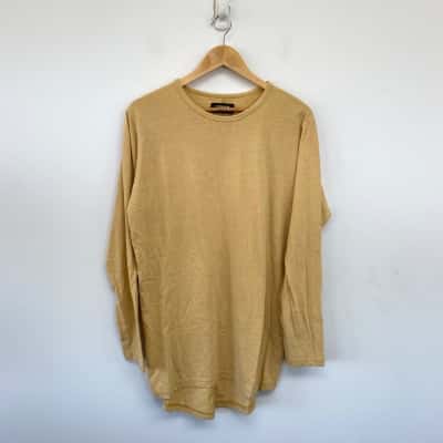 Other Washed Sand Long Sleeve Top Size S 