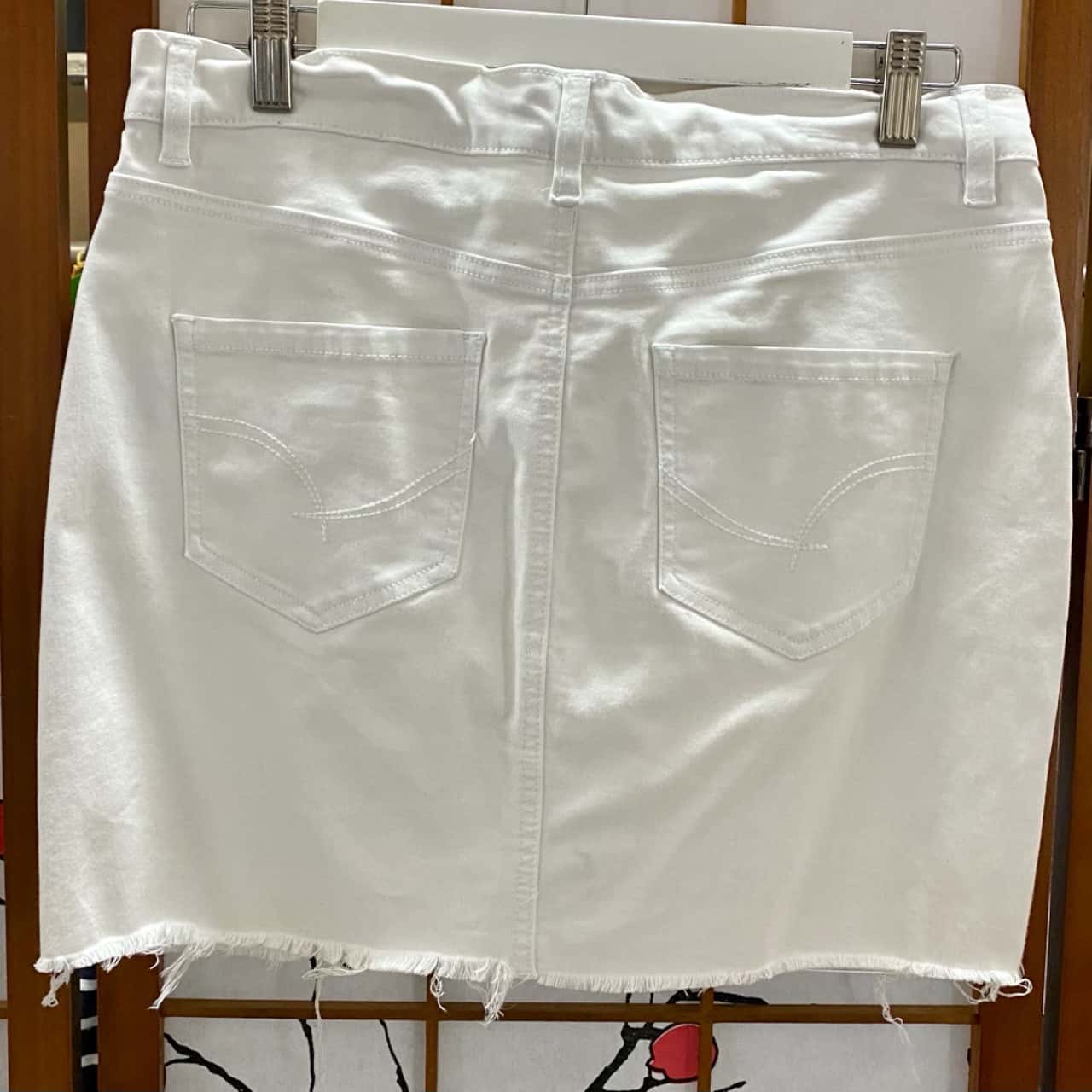 *Summer Sale* Sportsgirl Size 12 Cute White Denim Skirt(s)