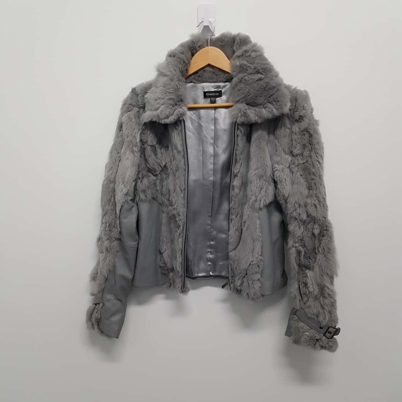 bebe rabbit fur jacket