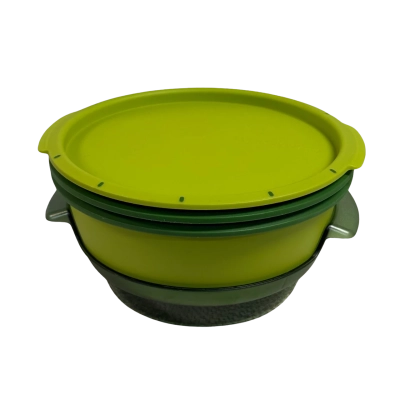TUPPERWARE 101 Micro Gourmet Stacked Steamer in Green