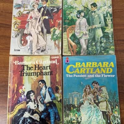 4 x 1970s Barbara Cartland Romance Novels 