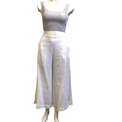 Brand New Zoe Kratzmann Womens Label Size 0 Wide Length Crop Pants White