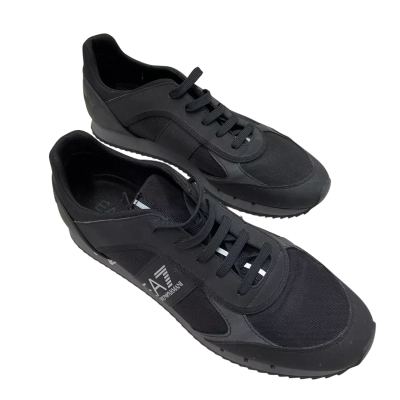 Emporio Armani EA7 Triple Black / Iron Gate Colorway Sneaker Size US 11 Men's 
