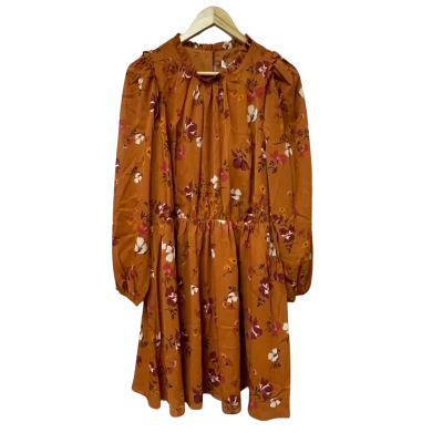 BNWT City Chic Womens  Size 14 / Plus Size / XS Burnt Orange Floral Dress