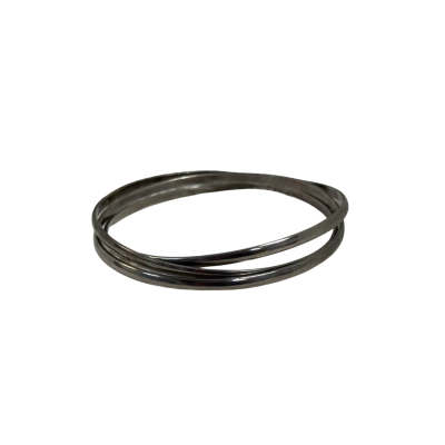 Sterling Silver (925) Trinity Interlocking Bangle Bracelet (29 grams)