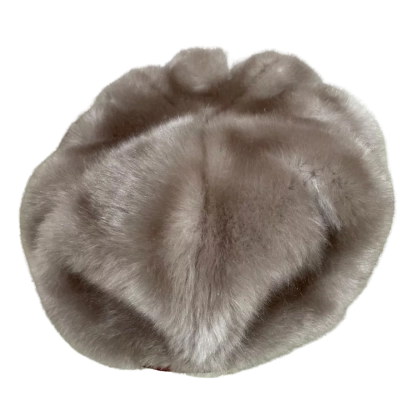 Harbig Imports Vintage Womens Faux Fur Beret Beige, Made in England