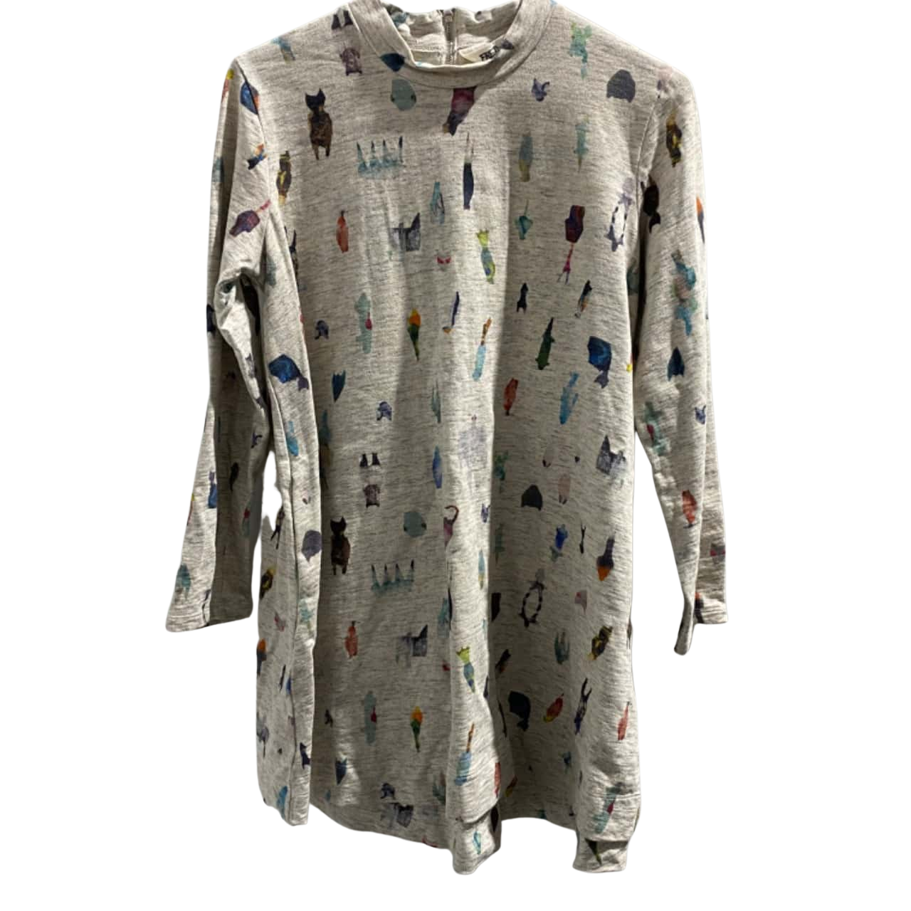 Fred Fowler x Gorman Womens Size S Long Sleeve 100 Cotton Mini Dress/Jumper Grey