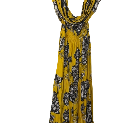 BNWT Jaase  Size XL Maxi Dress Black  / Yellow 
