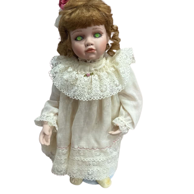 Amelia Bear Porcelain Doll With Stand The Hamilton Collection Haunted 1994