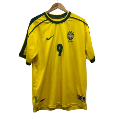 Nike Brazil 1998 Reissue Ronaldo Soccer Replica Jersey Mens  Size XXL Jersey Yellow AS is