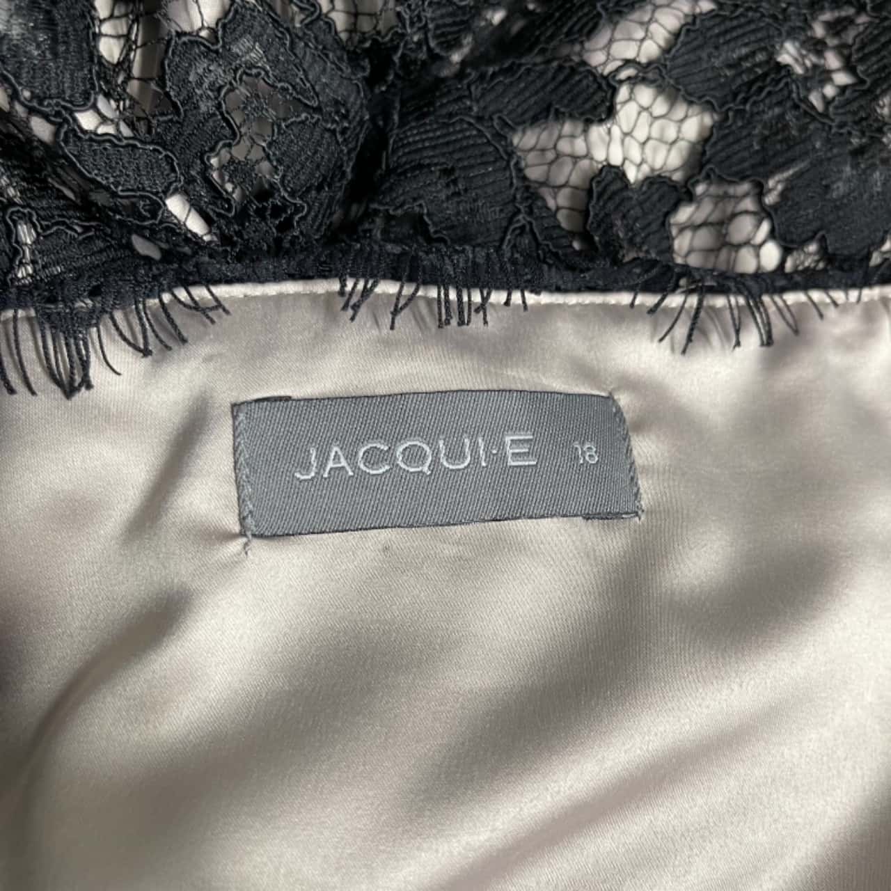 JacquiE Dress Size 18 Formal Dress Black /Cream (s)