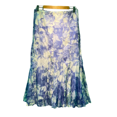  Mixit Womens  Size 14 Maxi Skirt Blue / Pattern / White 