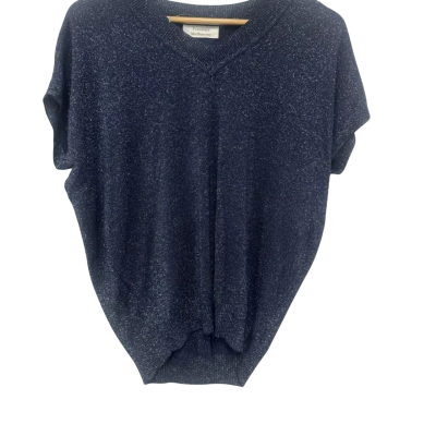 Frankie’s Melbourne Womens  Size One Size Short Sleeve Top Navy Blue / Silver 