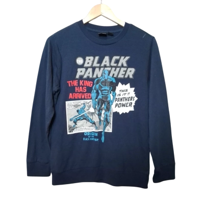Marvel Kids  Size L Navy Blue Black Panther Shirt