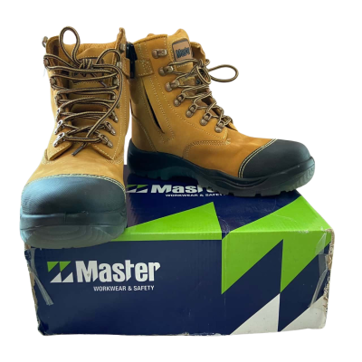 Master - Mens Size 8 Leather Steel Cap Work Boots 