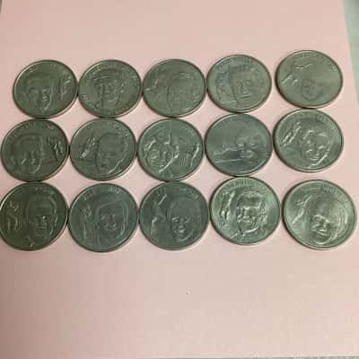 Full Set -15- Our Great Ashes Collectable Medals 1990