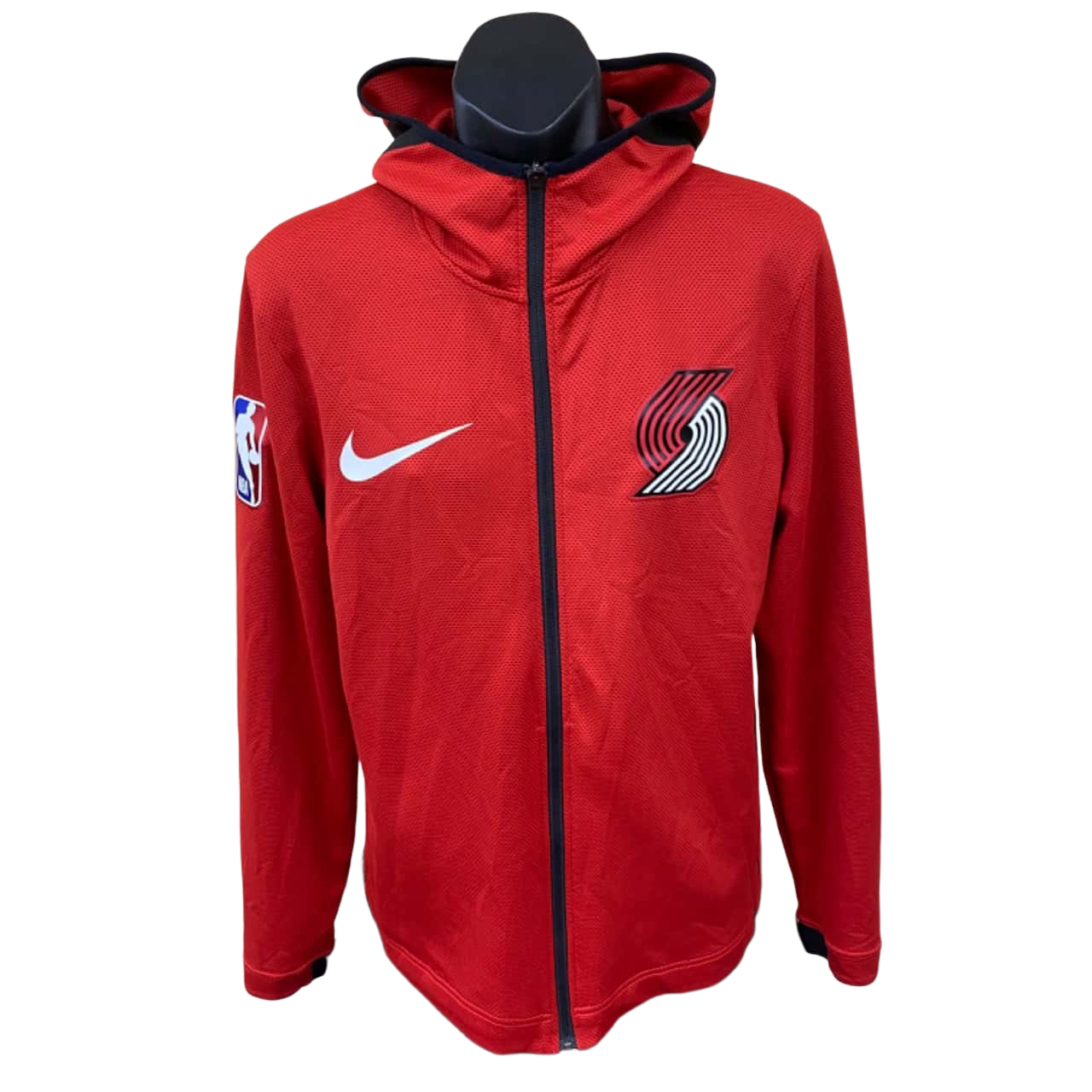 red zip up nike hoodie