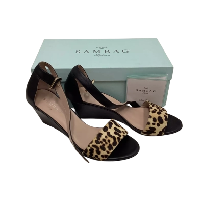 Sambag Nina Pony Wedge Leopard Size 39 Heels