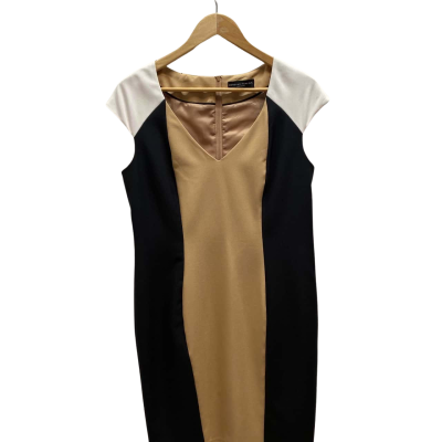 Dorothy Perkins Womens  Size 14 Beige & Black  Dress