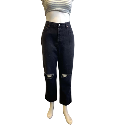 New Lee Women's Size 12 High-Relaxed Jean Black  