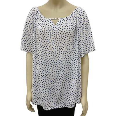 Autograph Womens  Size 18 Short Sleeve Shirt Polka Dot 