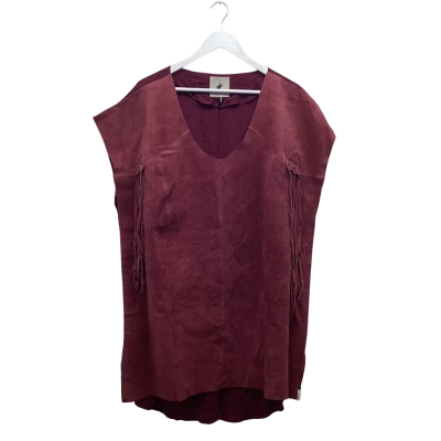 One Teaspoon Leather Tunic Oversized Top Festival Vibes Size 10