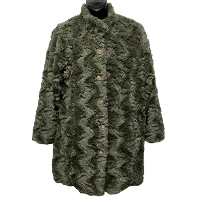 Rockmans Women's  Size 18  LS Teddy Jacket Green 
