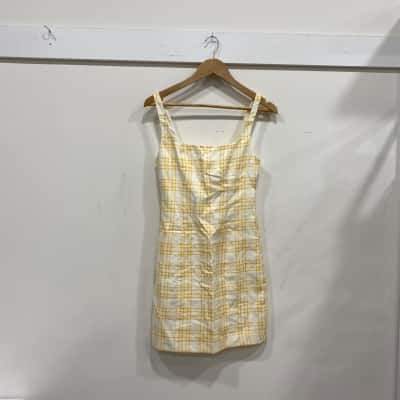 Kookai Womens  Size 34 Mini Dress Cream / Yellow 