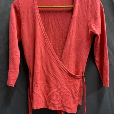Marks & Spencer Womens Size 8 Wrap Around Pink Cardigan  
