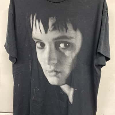 Beetlejuice Mens  Size XL Short Sleeve T-shirt Black  