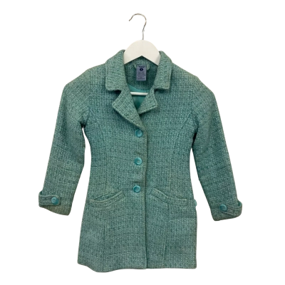 Pumpkin Patch Girls Tweed Aqua Dressy Cost Jacket Size 6