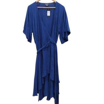 City Chic Womens Size S Wrap Dress Blue (3)