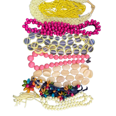  Necklaces Pink  / Yellow 