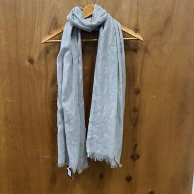 Gregory Ladner Silver Lurex Sparkle Evening Wrap /Scarf 