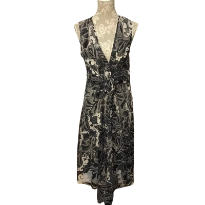  Very Very Womens  Size 14 Meera MFB Plunge Neck Dress with Tie