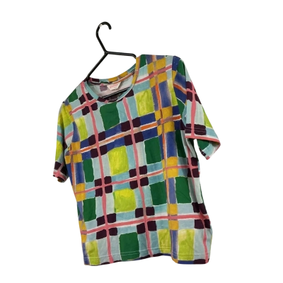 Gorman Acid Checked Tee Organic Cotton Size 8 BNWT rrp$89