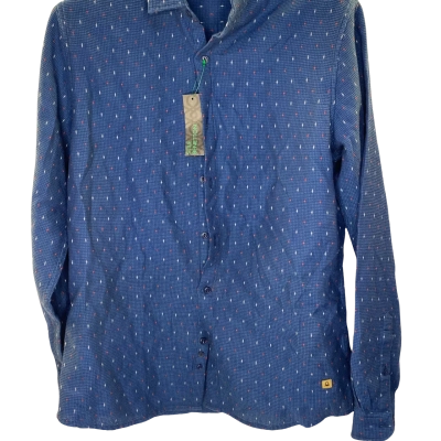 Stile Benetton Mens  Size M Long Sleeve Shirt Blue / Red / White 