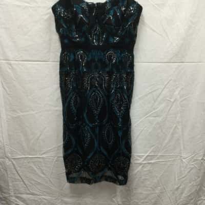 City Chic Womens Size 14 Strapless Dress Black  