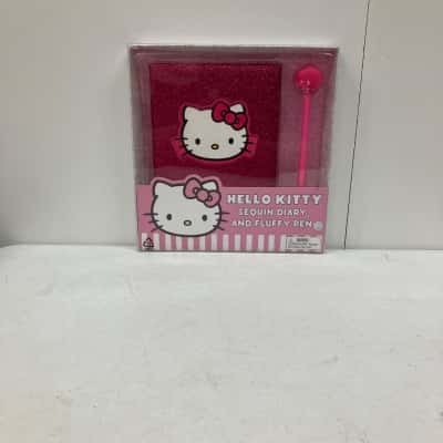 Hello Kitty Sequin Diary & Fluffy Pen Set
