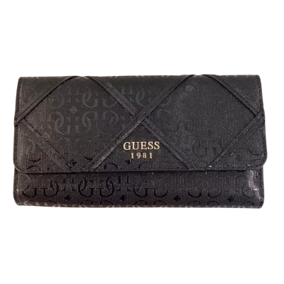 Guess Womens Wallet Black  / Gold 