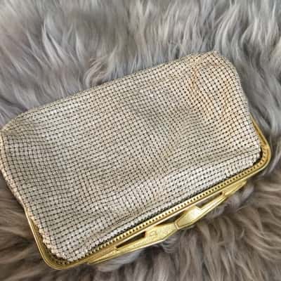 Glomesh Womens Beige Purse