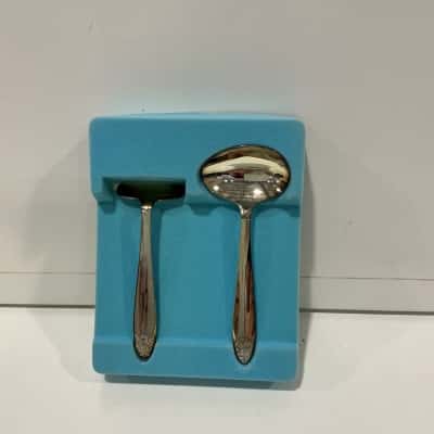 Rodd vintage silver baby spoon and pusher 