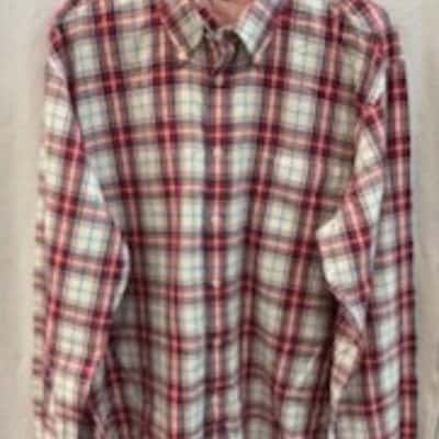 Tommy Hilfiger Mens  Size XL Checked / Long Sleeve Shirt Blue / Red / White 