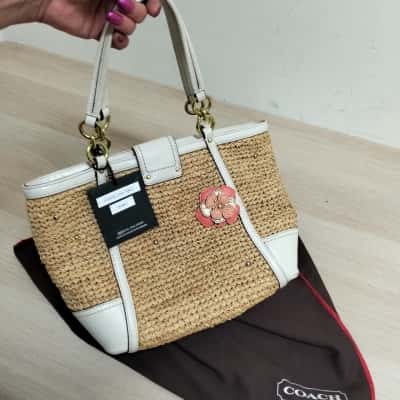 Coach Hampton Straw Floral Tote Bag NWT RRP $399