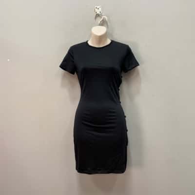 Lioness Womens  Size S Mini Peekaboo Dress Black  